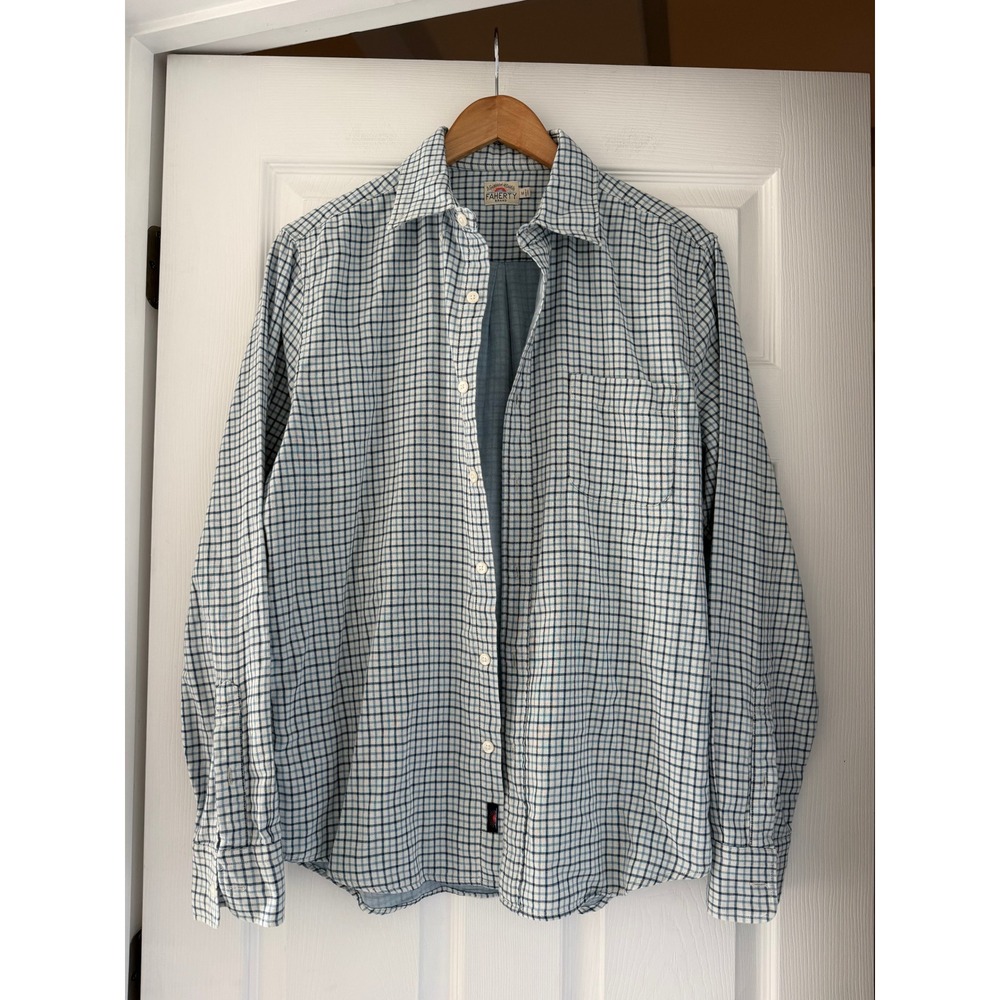 Faherty Mens Movement Button Down Shirt Preppy Casual